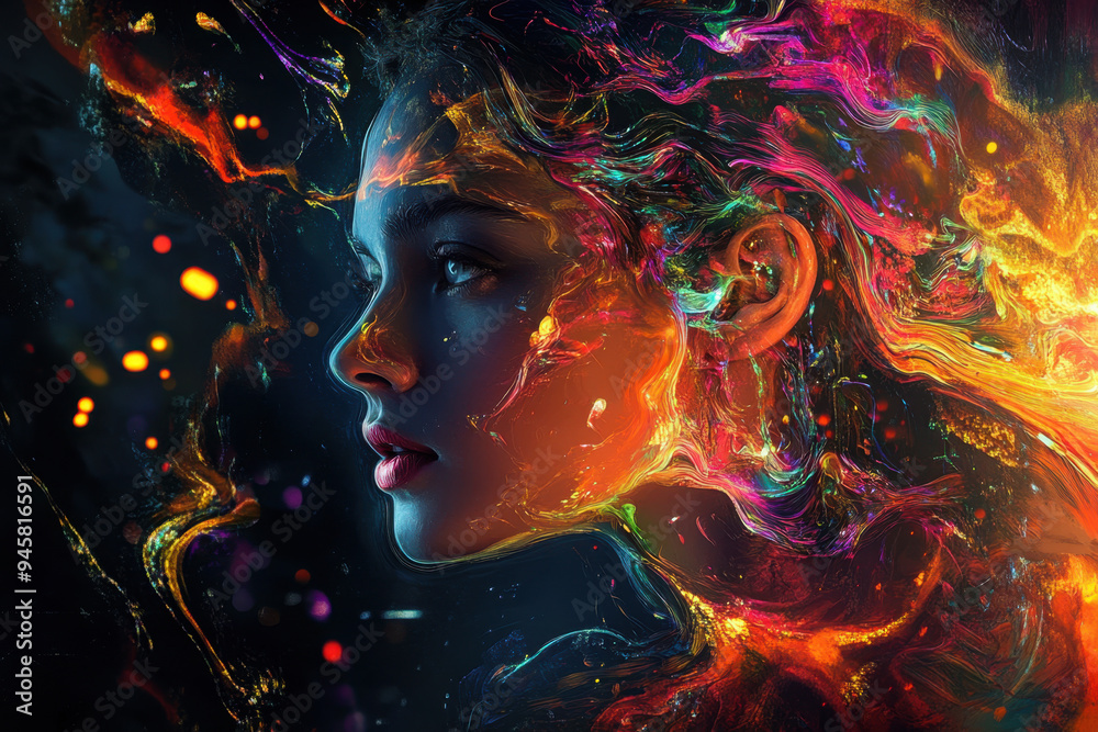 Abstract Woman Portrait. Abstract Woman Portrait.