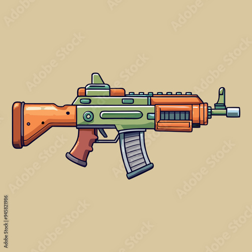 automatic weapon vector illustration