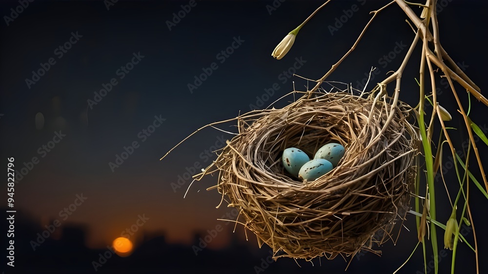 Vector Logo of Weaver Bird Nest, Elegant Nature-Inspired Design Vector Logo of Weaver Bird Nest, Elegant Nature-Inspired Design