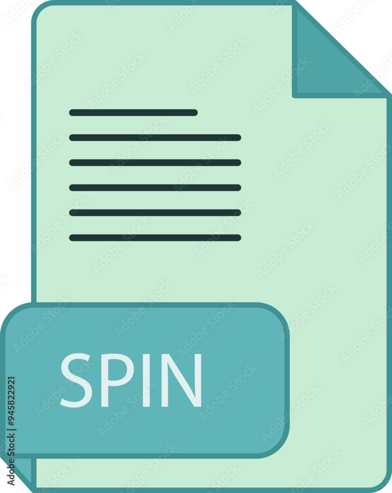 SPIN file extension icon rounded lines and crisp corners SPIN file extension icon rounded lines and crisp corners