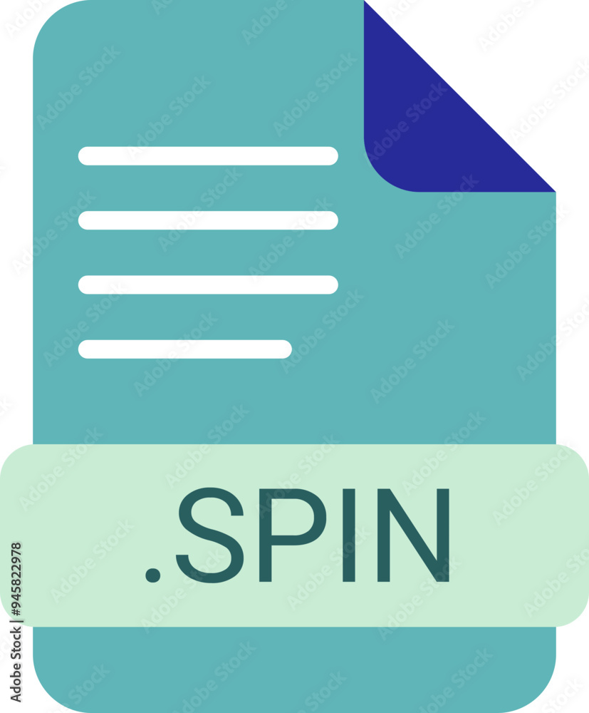 SPIN File extension icon with symbol SPIN File extension icon with symbol