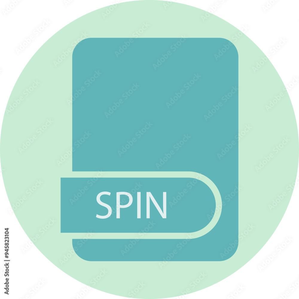 SPIN File format icon circular shape SPIN File format icon circular shape