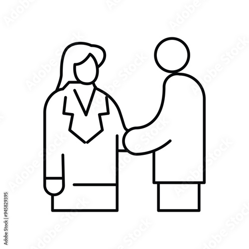 business connection outline icon vector design good for web or mobile app