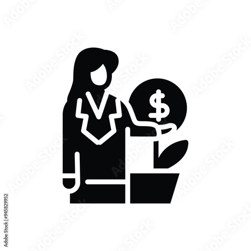 business profit solid icon vector design good for web or mobile app