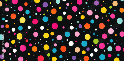 Colorful Polka Dot Pattern.