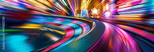 Abstract motion blur background, showcasing a dynamic and vibrant experience. The streaks of light symbolize speed, energy, and the fast-paced nature of modern life.