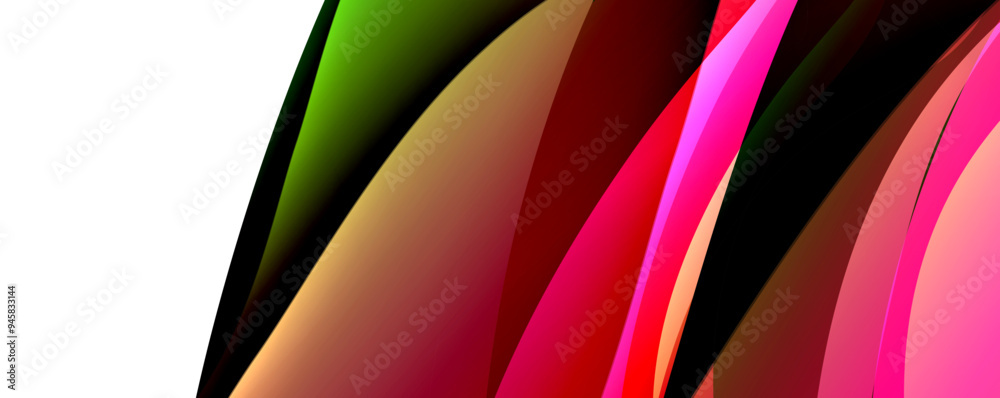Obraz premium Trendy simple fluid color gradient abstract background with dynamic wave line effect. Vector Illustration For Wallpaper, Banner, Background, Card, Book Illustration, landing page
