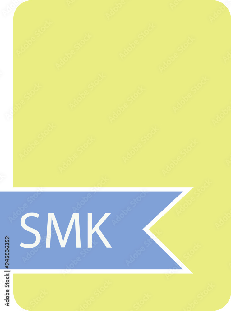 SMK File format icon label contour SMK File format icon label contour