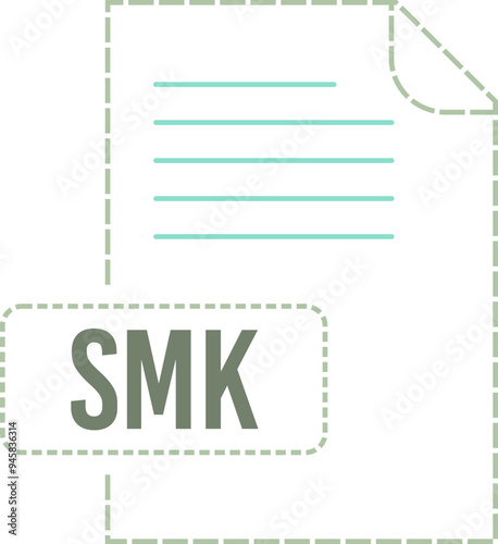 SMK File format icon dashed outline photo