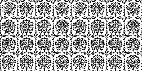 Ornate pattern with a decorative, intricate design. seamless background pattern