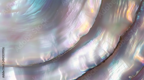 delicate iridescent tones in a mother of pearl background with a luminous, elegant finish photo