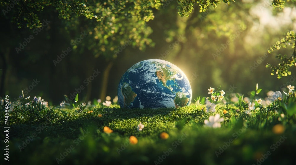 A representation of the importance of loving nature and promoting sustainable environmental practices, suitable for Earth Day and campaigns to spread environmental awareness. A representation of the importance of loving nature and promoting sustainable environmental practices, suitable for Earth Day and campaigns to spread environmental awareness.
