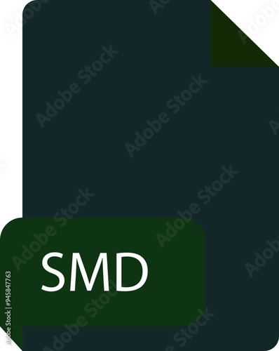 SMD file extension icon crisp corners grey colors