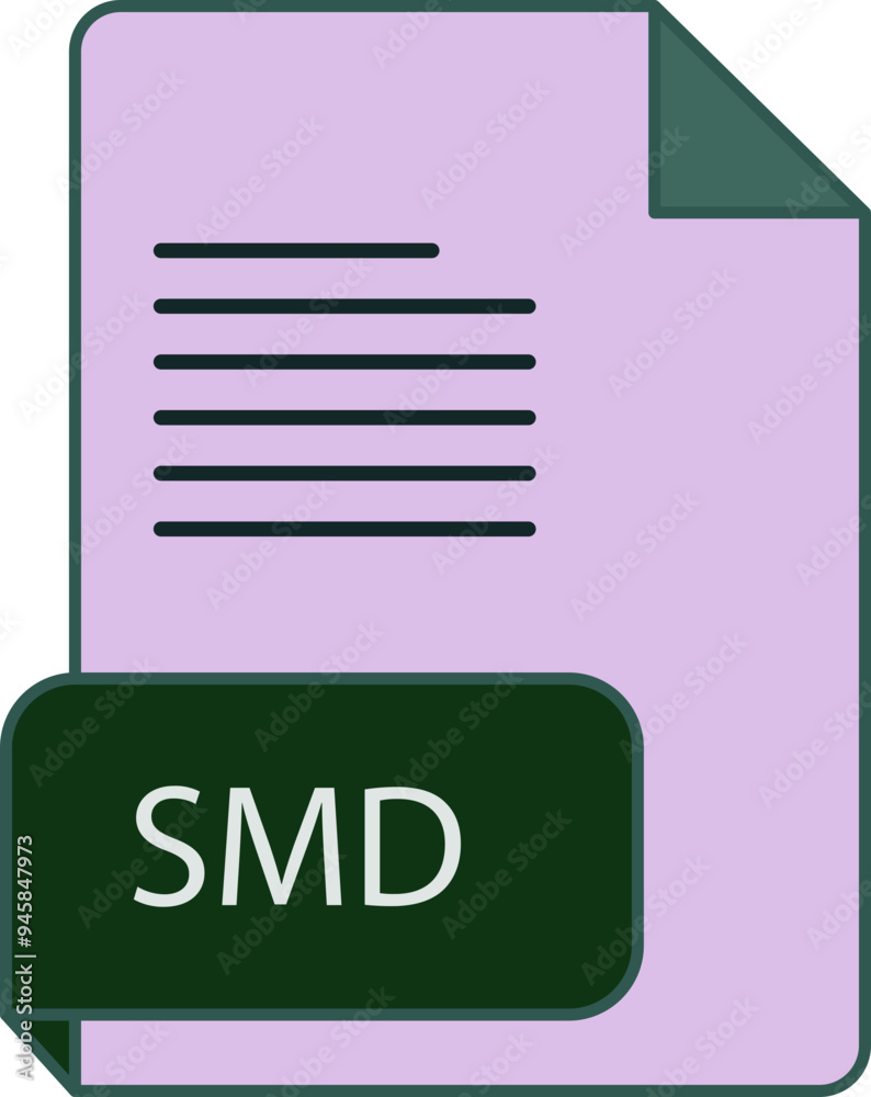SMD file extension icon rounded lines and crisp corners SMD file extension icon rounded lines and crisp corners