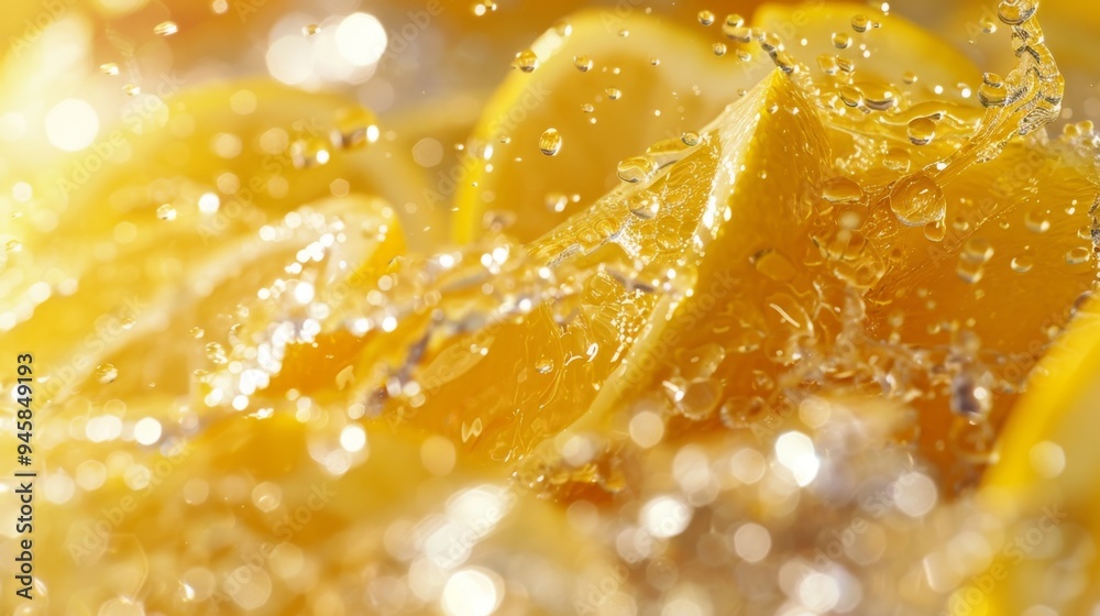 Refreshing Lemon Splash in Sunlight Refreshing Lemon Splash in Sunlight