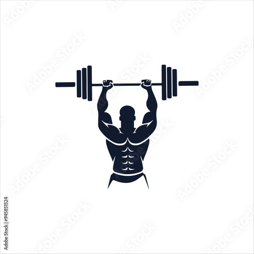 Weight Lifting bodybuilder silhouette