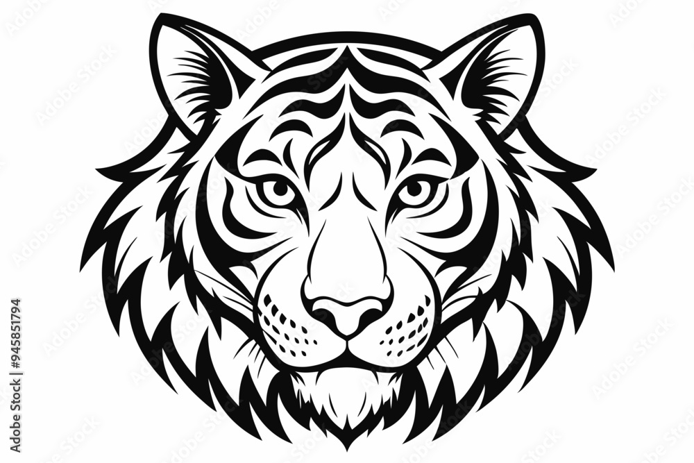 head of a tiger head of a tiger