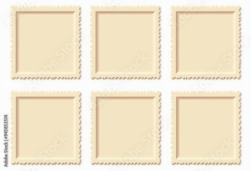 Create Your Own Stamps: Editable Postage Stamp Template with Unique Jagged Edges