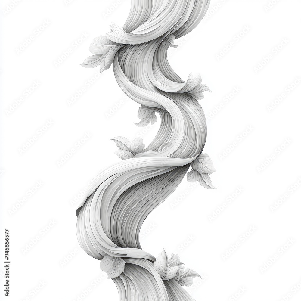 Abstract Swirling Vine Illustration Abstract Swirling Vine Illustration