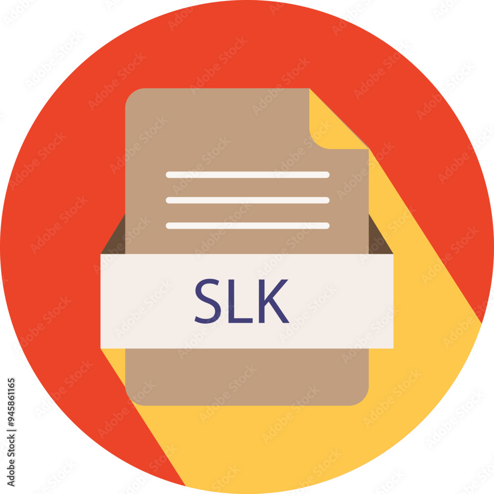 SLK File icon with black shadow SLK File icon with black shadow