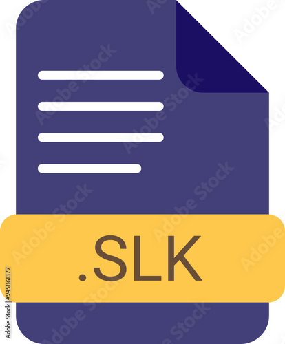 SLK File extension icon with symbol photo