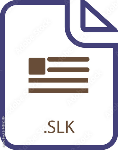 SLK File icon with symbol photo