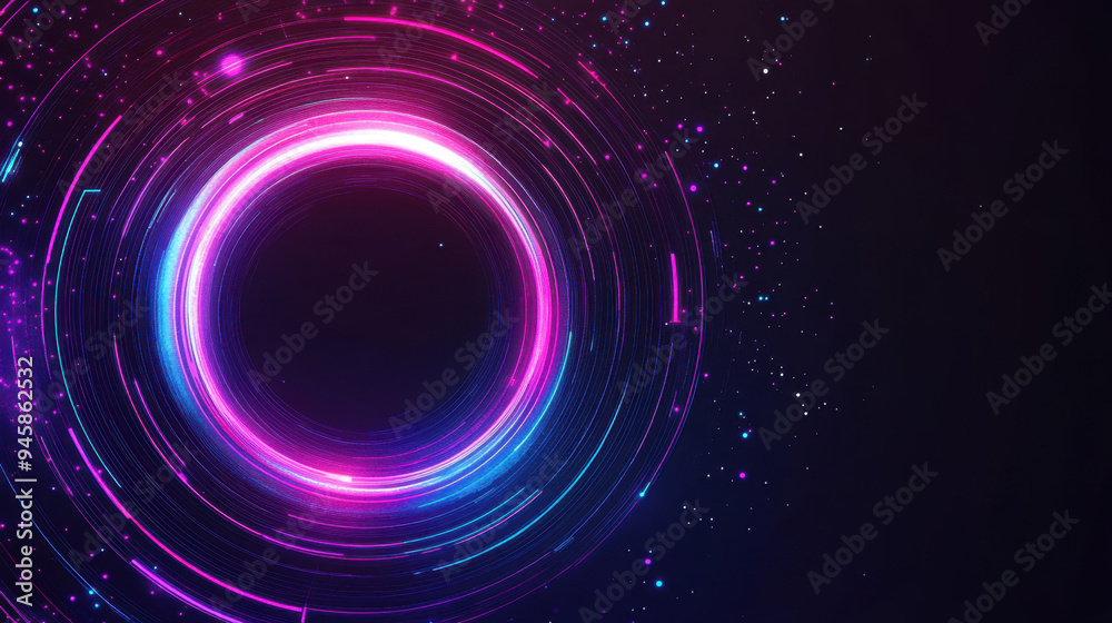 Neon Circle Abstract. Neon Circle Abstract.