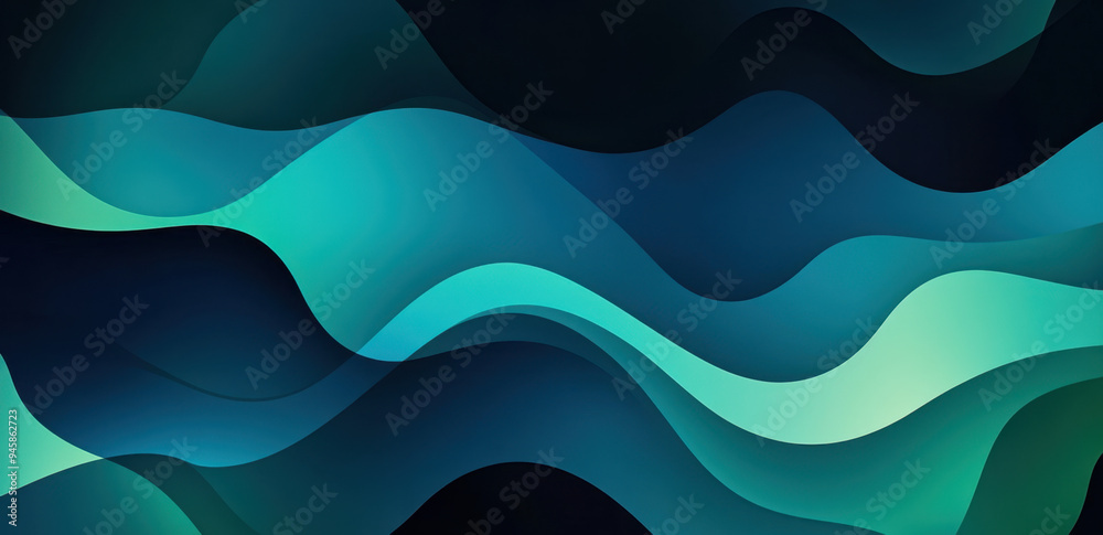 Abstract Teal Waves. Abstract Teal Waves.