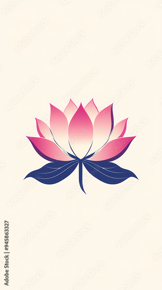 Fototapeta premium Simple lotus illustration