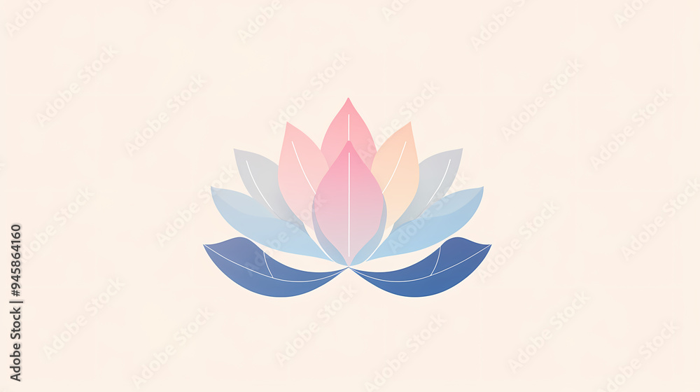 Simple lotus illustration Simple lotus illustration