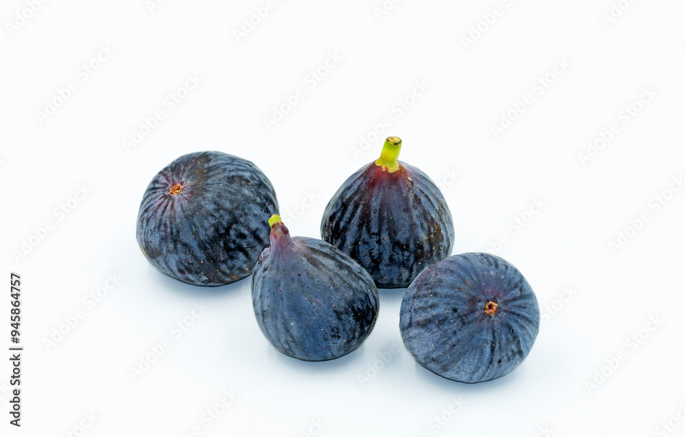Black figs in a snack plate in summer