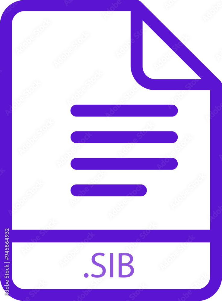 SIB File minimal icon with symbol SIB File minimal icon with symbol