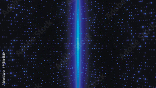 Technology background. Abstract digital wave of flickering particles. Futuristic dotted lines of particles. Network connection structure. Vector illustration.
