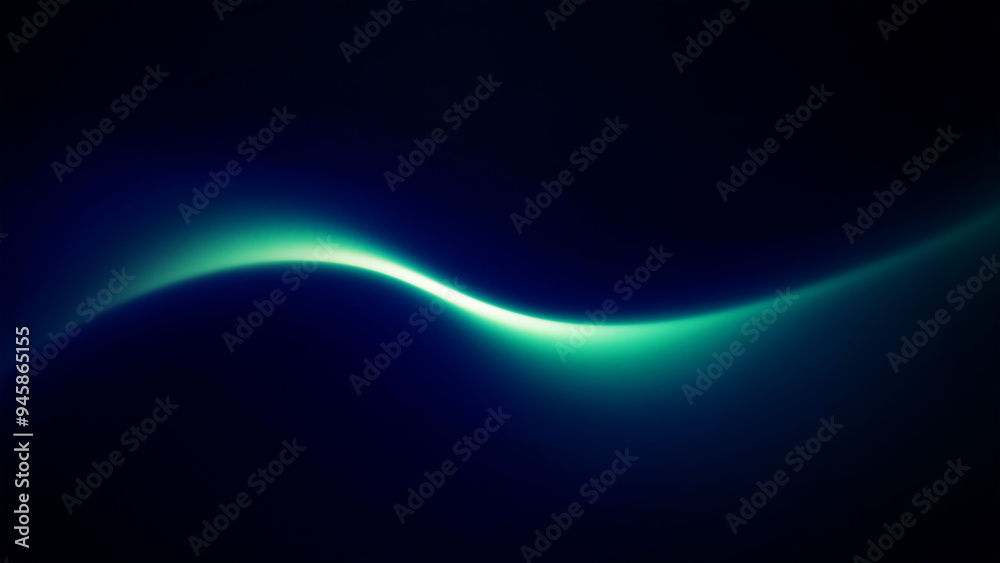 Fototapeta premium Abstract blue background with a glowing wave line illustration, an AI generative technology concept.