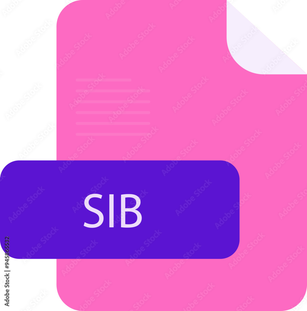 SIB File extension icon  thicker outline