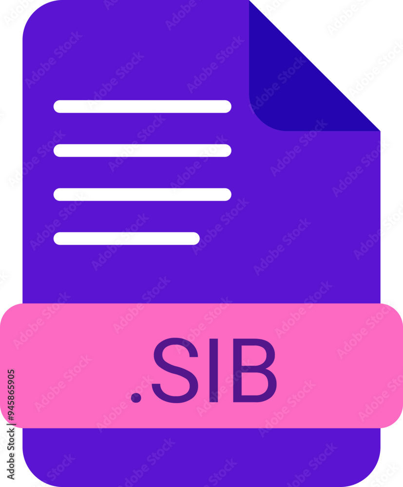 SIB File extension icon with symbol SIB File extension icon with symbol