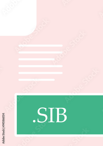 SIB File format icon fill insidse with symbol photo