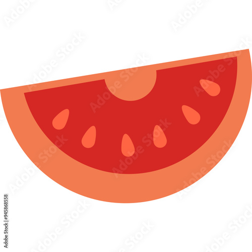 Slice Tomato Illustration