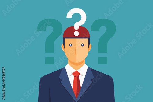 Anonymous businessman person, candidate or mention employee, who is this man, uncertainty, important person or unknown concept, anonymous businessman with question mark head unknown person.
