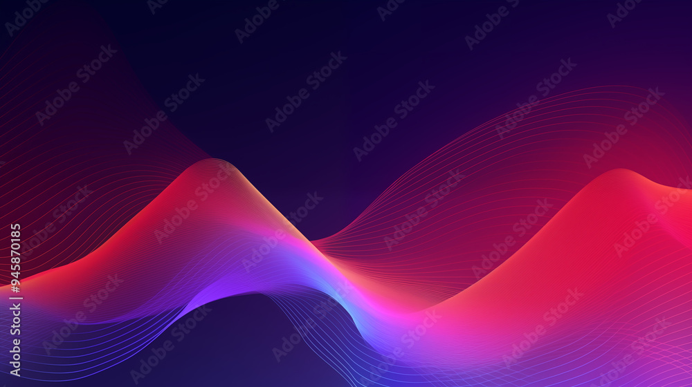 Dynamic Color Waves On Dark Gradient Background Dynamic Color Waves On Dark Gradient Background