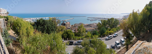View on the harbor in Sciacca in the south of Sicily, Italy