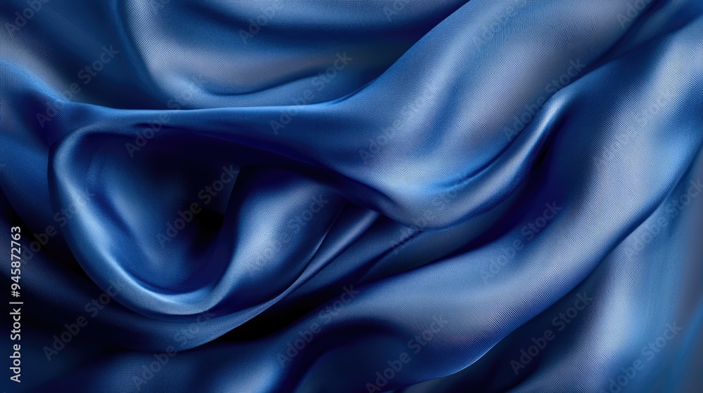 Weightless blue fabric in motion, gracefully floating, with smooth, fluid lines. Weightless blue fabric in motion, gracefully floating, with smooth, fluid lines.