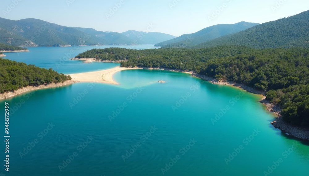 Obraz premium Tranquil lakeside getaway perfect for nature lovers