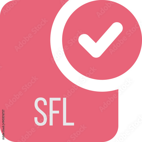 SFL ip file icon with black checked mark