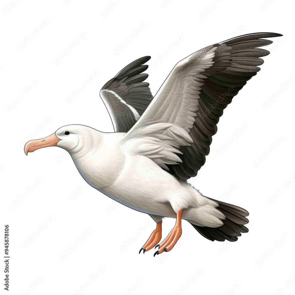 Obraz premium Campbell Albatross Clipart Image
