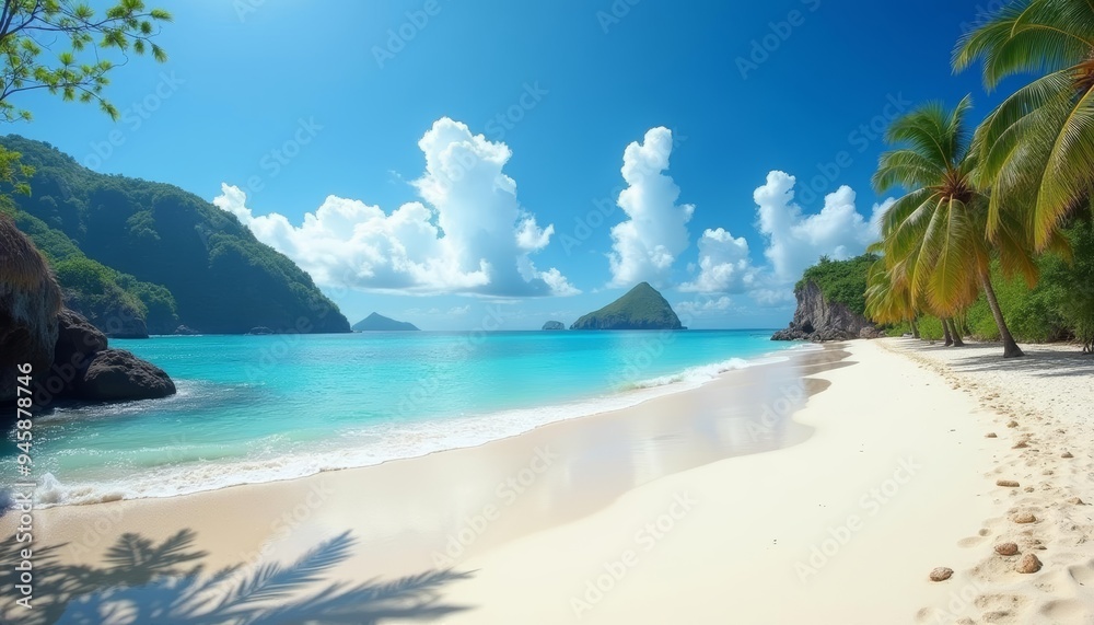 Paradise Found A serene beach under a clear blue sky Paradise Found A serene beach under a clear blue sky
