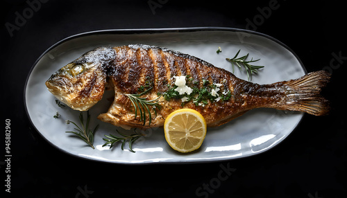 fish on a plate photo