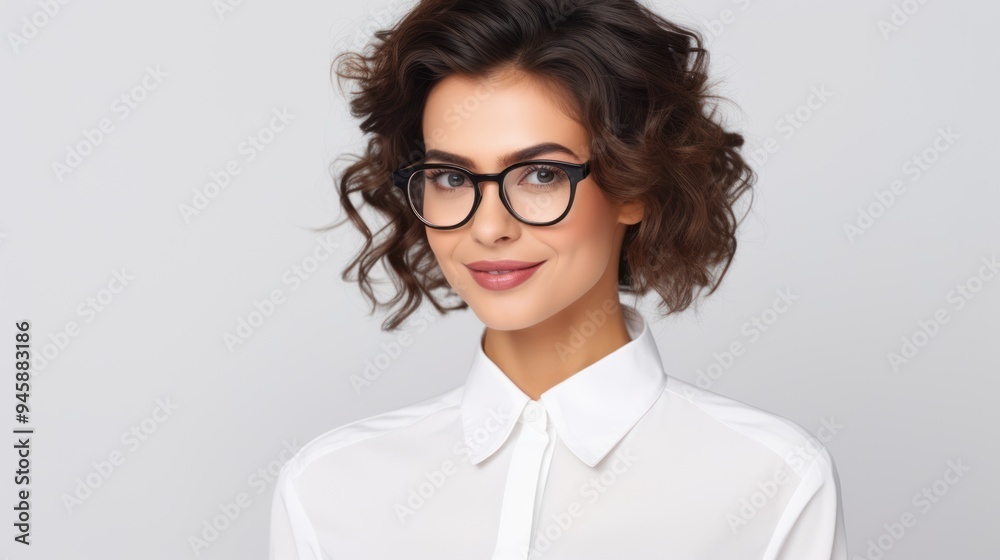 Business woman in a formal blazer smiling and looking directly at the camera, Business woman in a formal blazer smiling and looking directly at the camera,