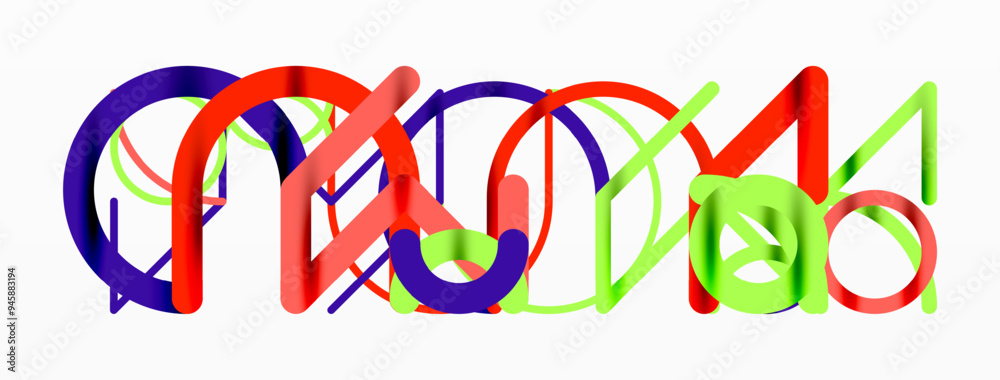 Abstract background. Circles and colorful round shape lines. Linear geometric minimal design Abstract background. Circles and colorful round shape lines. Linear geometric minimal design