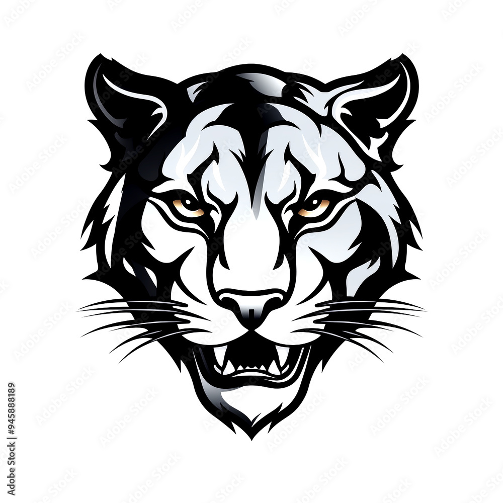 Modern Puma Painting White Background Modern Puma Painting White Background